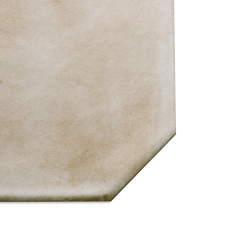 Merola Tile Laverton Octagon Arena with Taco Beige 7-7/8" x 7-7/8" Porcelain Floor and Wall Tile