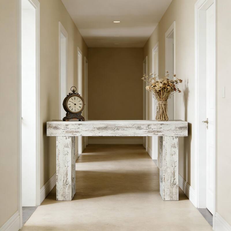 Wooden Entryway Country-Style Sofa Console Table
