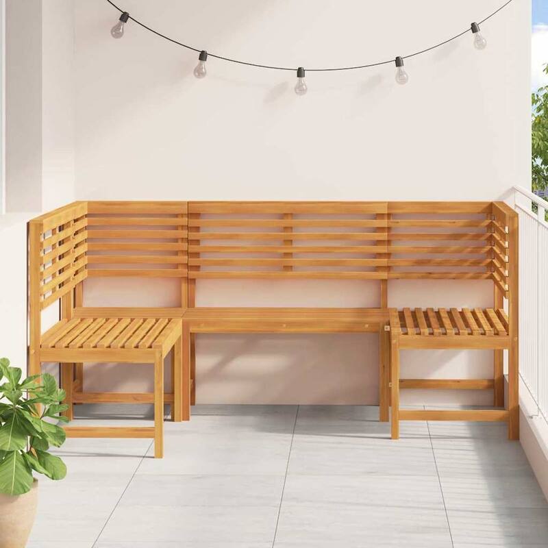 vidaXL Garden Bench Set Brown solid acacia wood - 20 x 35 x 30