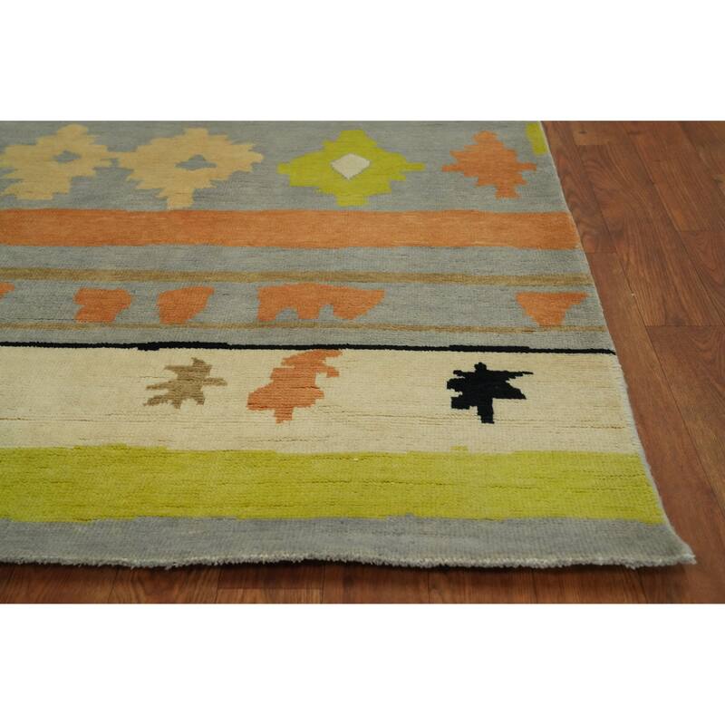 Handmade Wool Gabbeh Vegetable Dye Area Rug Handmade Carpet - 9' 1'' X 6' 0''