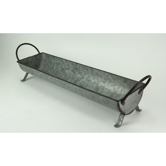 Shop Galvanized Metal Farmhouse Chicken Feeder Planter 6 25 X