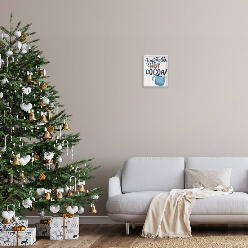 Stupell Happiness Is Hot Cocoa Framed Giclee Art Design By Kim Allen