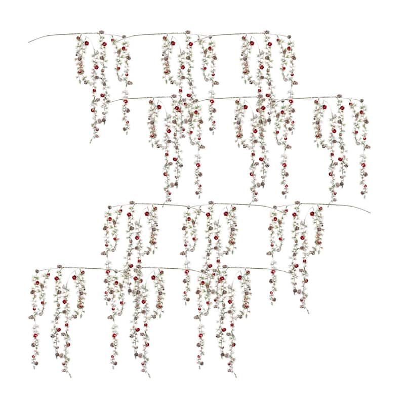 Pine and Bell Spray (Set of 12) - 5 x 2 x 40