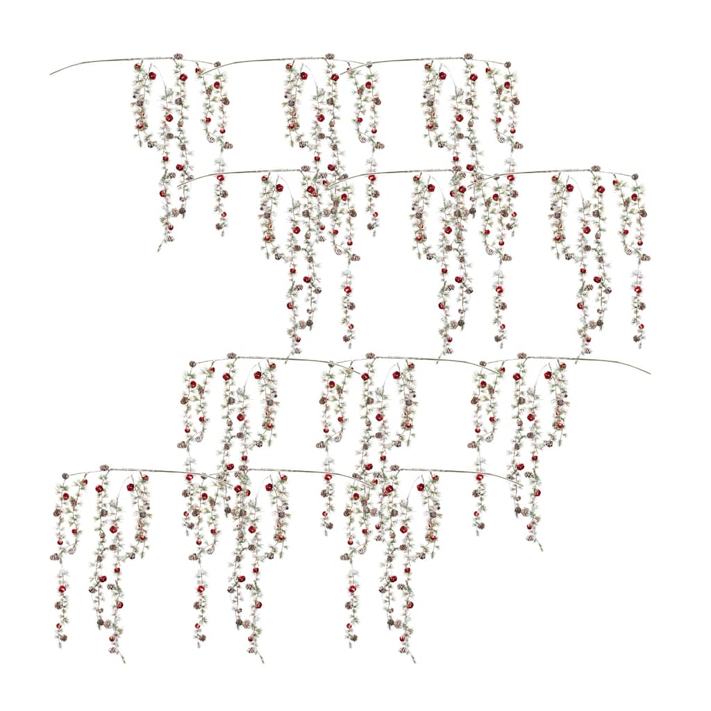 Pine and Bell Spray (Set of 12) - 5 x 2 x 40