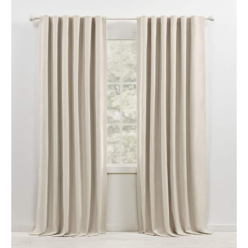 Lauren Ralph Lauren Sallie Blackout Back Tab/Rod Pocket Curtain Single Panel - 54x108 - Linen