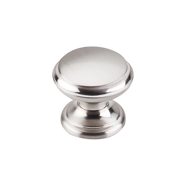 Top Knobs m1303 Flat 1-3/8" Diameter Mushroom Cabinet Knob from the Asbury Series - Brushed Satin Nickel