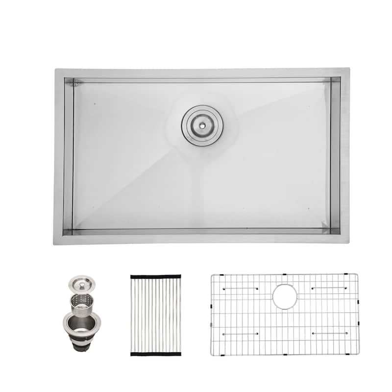 25/30/32/33 inch Stainless Steel Undermount Single Bowl Kitchen Sink