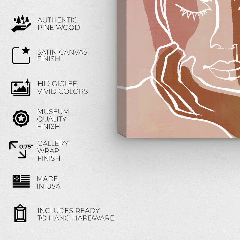 Wynwood Studio Canvas Abstract Lost in Her Thought Pink and Light Pink Modern & Contemporary Wall Art Canvas Print