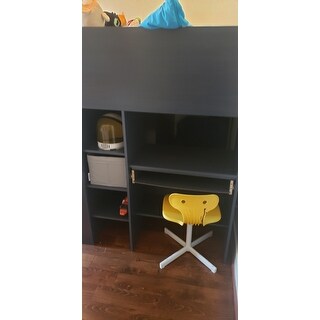 South Shore Asten Loft Bed with Desk Size - Twin