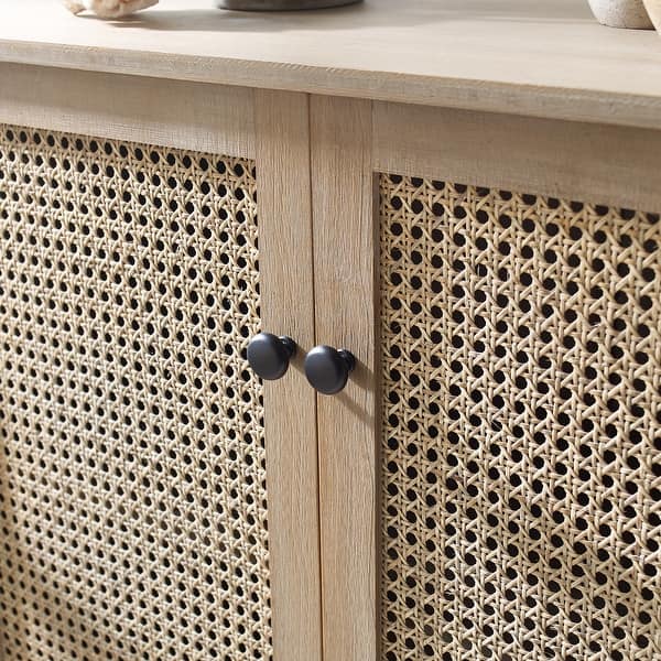 Art Leon Woven Rattan Wicker Accent Cabinet - On Sale - Bed Bath