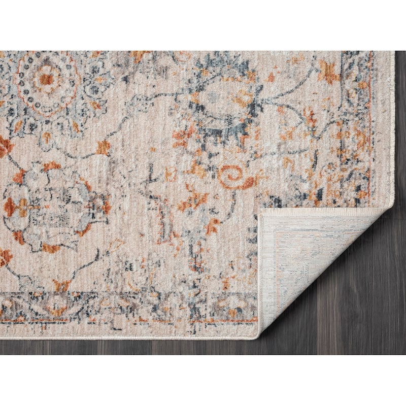 Terra by Obeetee Manor Persian Floral Rug