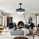 preview thumbnail 8 of 6, 48" Crystal Fandelier Ceiling Fan with Light and Remote Retractable Blades LED Dimmable for Bedroom Living Room Dining Room