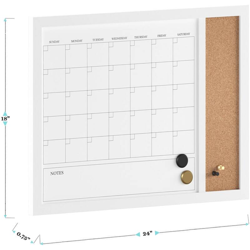 Flash Furniture BR-PM-COM-MW4C1-4561-MS Everette 24" x 18" Wall Board