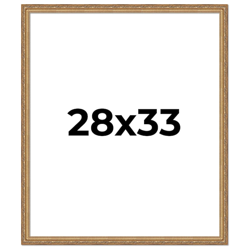28x33 Frame Red Solid Wood Picture Frame Width 1.75 Inches | Interior Frame Depth 1 13/16 Inches
