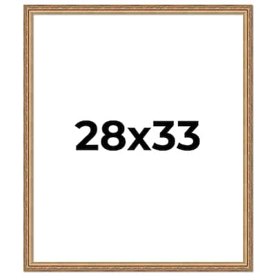 28x33 Frame Red Solid Wood Picture Frame Width 1.75 Inches | Interior Frame Depth 1 13/16 Inches