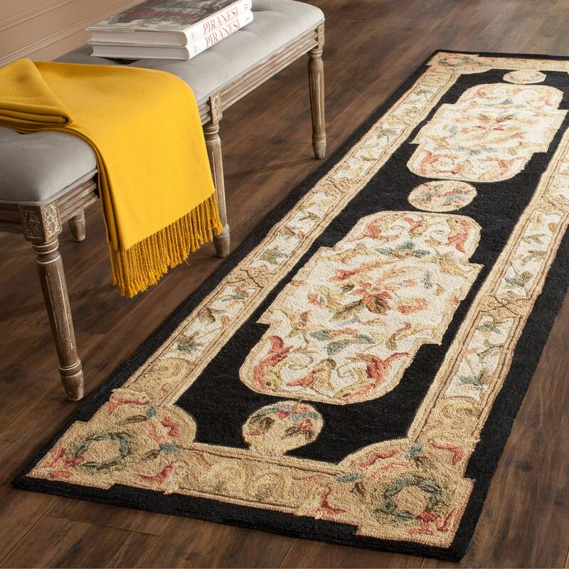 SAFAVIEH Handmade Easy Care Melonie Oriental Rug - 2'6" x 8' Runner - Navy/Ivory - Runner