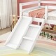 preview thumbnail 4 of 8, White Twin Pine Low Loft Bed with Slide & Ladder
