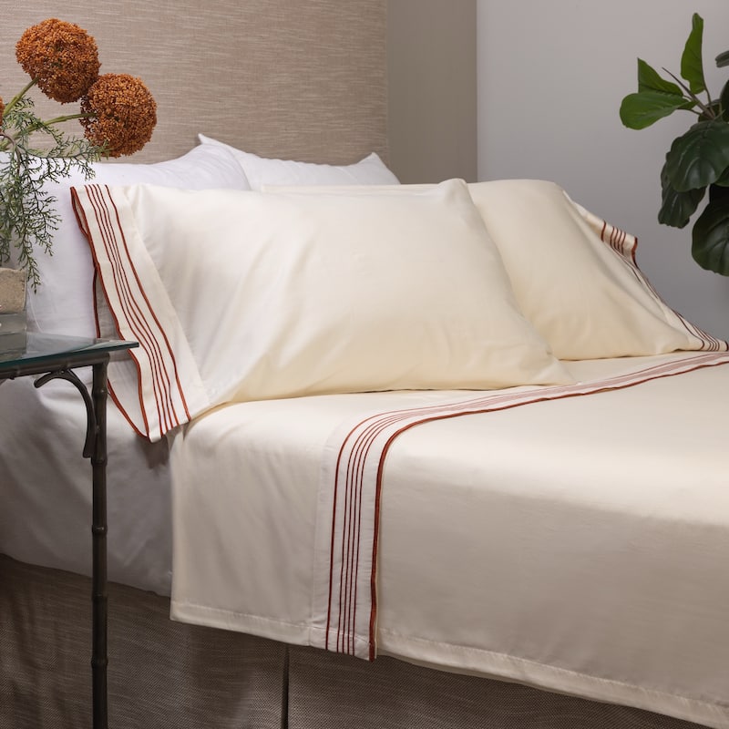 Nell Sheet Sets and Pillowcases - Full Sheet Set - Brick