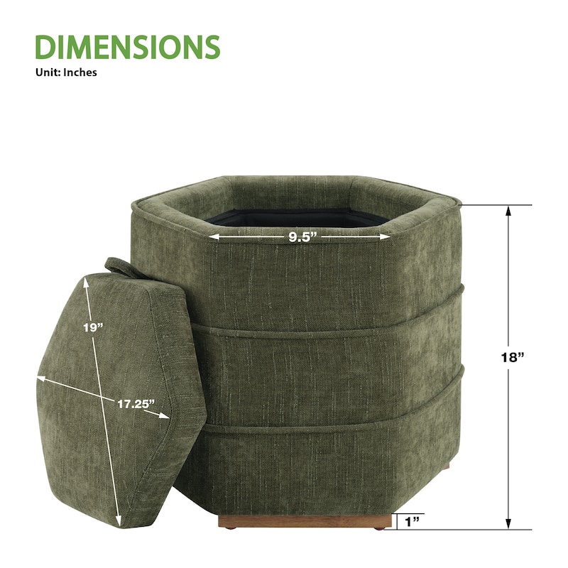 Maddox 6-sided Storage Ottoman
