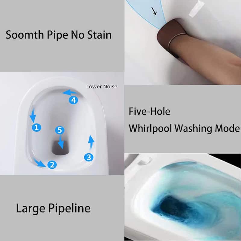 White Mordern Ceramic One Piece Toilet (Seat Included)