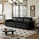 preview thumbnail 5 of 139, 93.7" Chesterfield King Pull Out Sofa Bed Sleeper Sofa with Nailhead Trim Faux Leather - Black