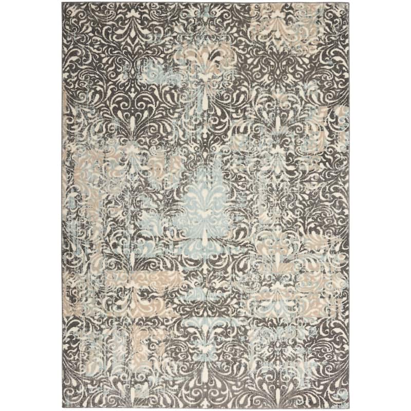 Nourison Soma Contemporary French Country Damask Area Rug