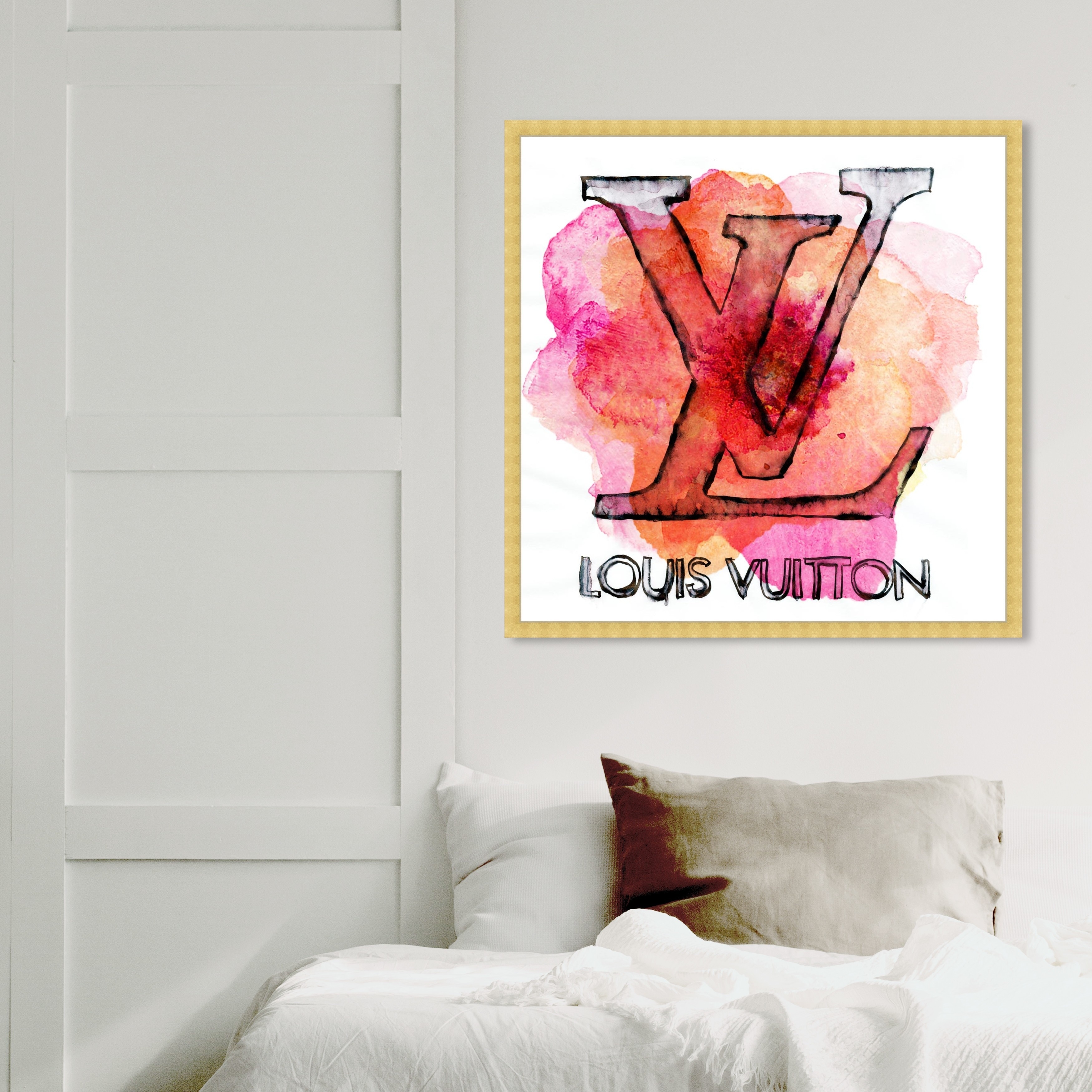 Oliver Gal 'LV Petals' Fashion and Glam Wall Art Framed Print