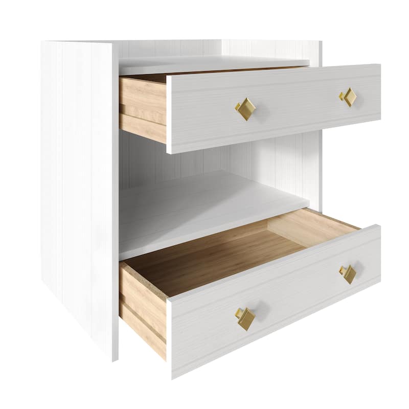 CraftPorch Mid-Century Modern 2 Piece Nightstand