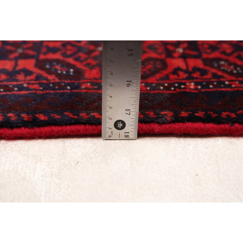 ECARPETGALLERY Hand-knotted Teimani Red Wool Rug - 3'8 x 6'3
