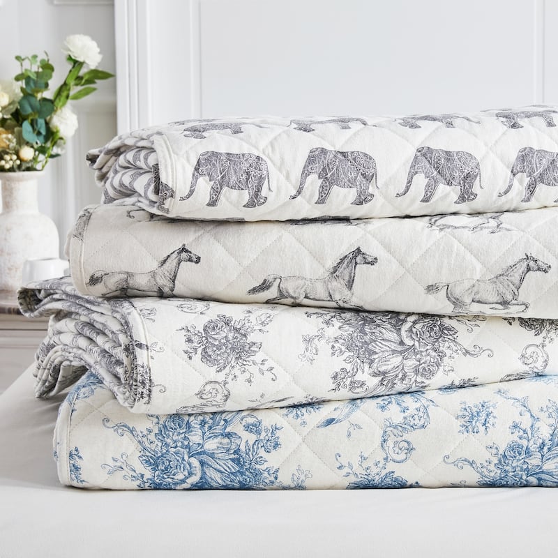 All Cotton Flannel Collection Quilt Set