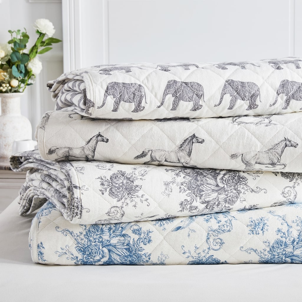 All Cotton Flannel Collection Quilt Set