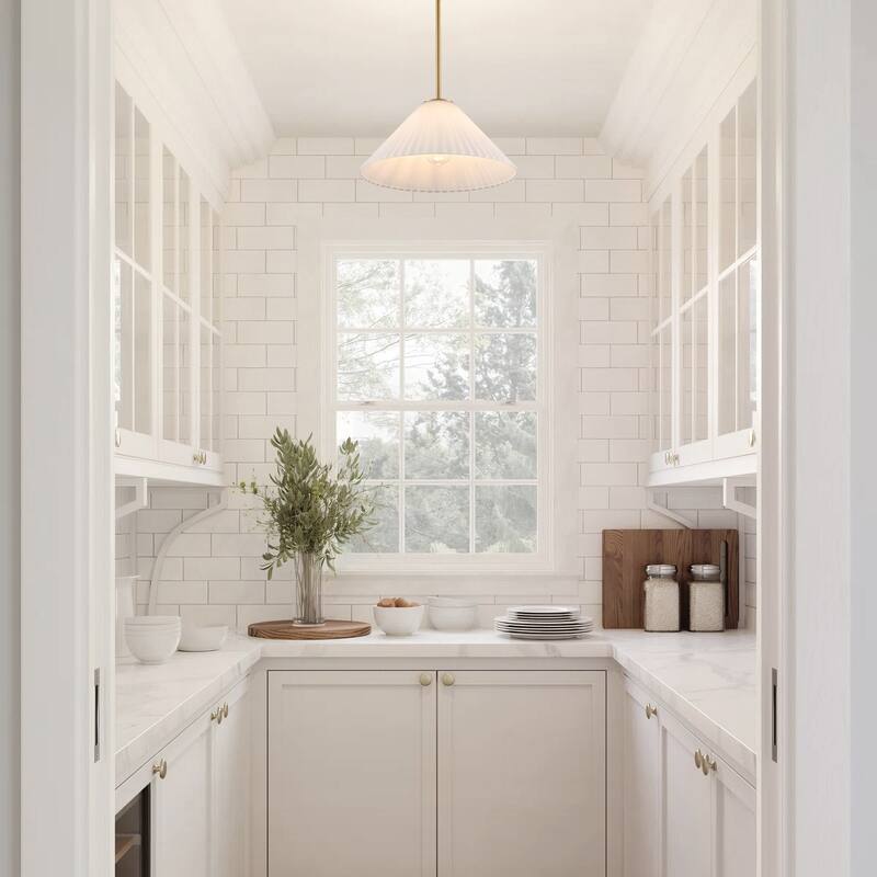 LamQee 1 -Light Metal Cone Pendant Light Adjustable Hanging Lighting - 15.7inch