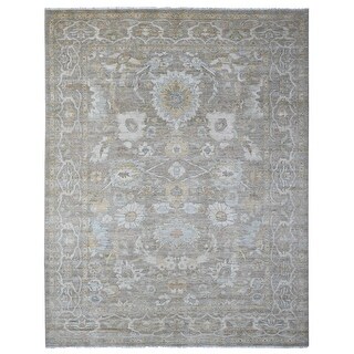Shahbanu Rugs Silk Gray Hand Knotted Aryana Collection Natural Dyes ...