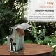 preview thumbnail 6 of 10, Alpine Corporation 12" Tall Outdoor Hanging Wooden Birdhouse, Turquoise