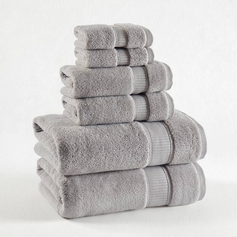 J. Queen New York Belmore Luxury 6 Piece Towel Set - Platinum