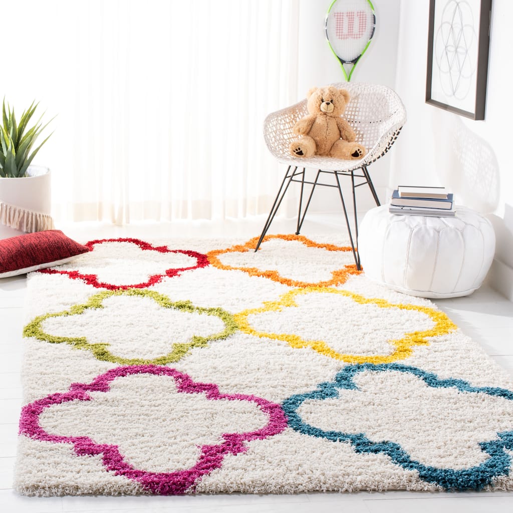 SAFAVIEH Kids Shag Terri Geometric Nursery Playroom 2-inch Thick