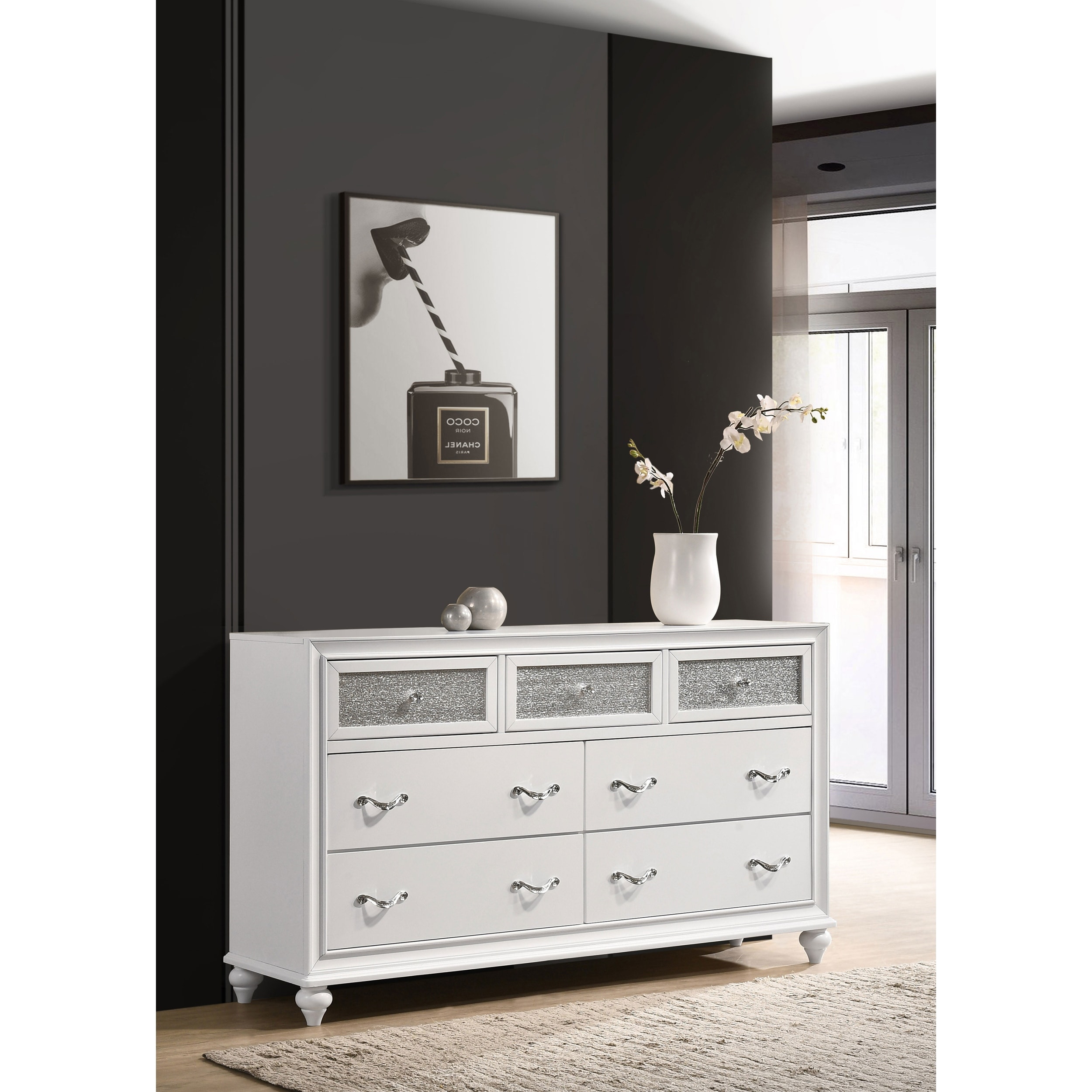 Randall White 7-drawers Dresser