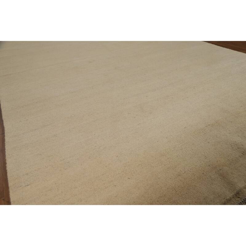 Contemporary Gabbeh Oriental Area Rug Hand-Knotted Wool Carpet - 6'0" x 8'10"