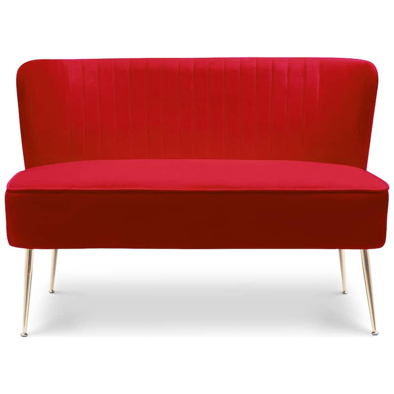 Farrah Upholstered Velvet Polyester Living Room Set With 22 inch Accent Chairs (3-Piece)