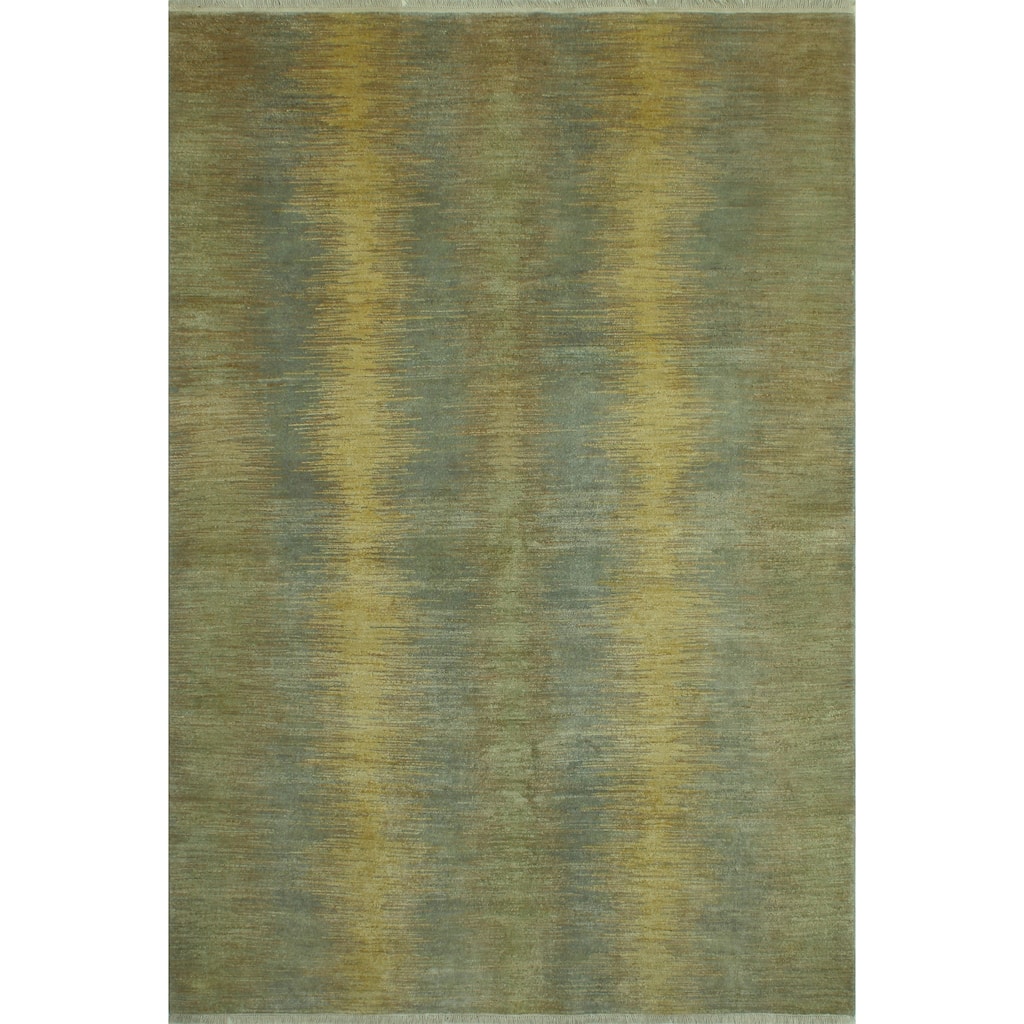 Kazak Bret Grey/Gold Rug - 5'10" x 8'10"