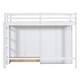 preview thumbnail 8 of 10, Twin Size Loft Bed with Drawer, 2 Wardrobes & Mirror, Versatility Solid Wood Bed Frame w/Guardrails for Kids Teens Adults White