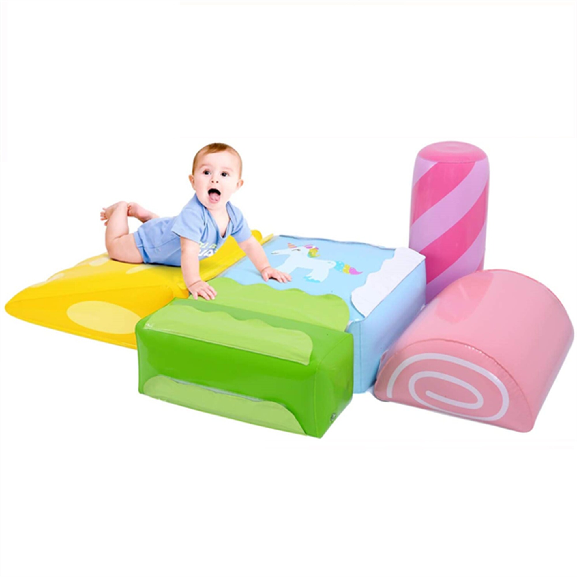 Inflatable Climbing Blocks, Climbing Toys for Toddlers 1-3 with Special Design Connection, Anti-Slip and Flexible Combination