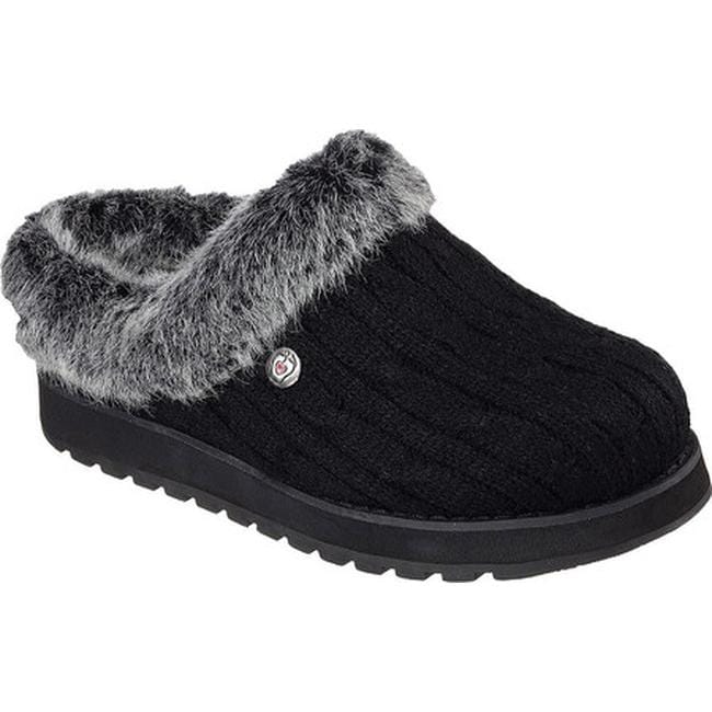 skechers womens bobs keepsakes high slippers black