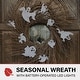 preview thumbnail 2 of 8, Haunted Hill Farm 20-In. Battery-Operated Natural Twig Wreath with LED Lights and Spooky Ghosts