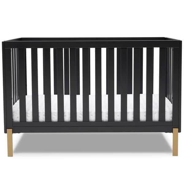slide 2 of 9, Delta Children Hendrix 4-in-1 Convertible Crib Black