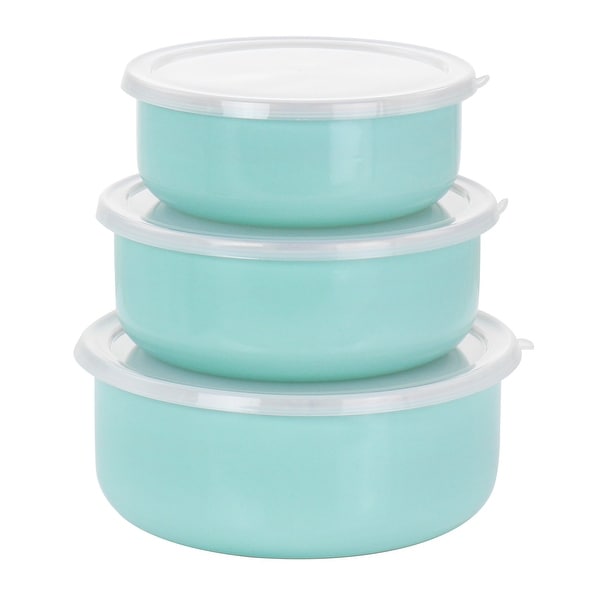 Martha Stewart 6 Piece Nesting Container and Lid Set in Aqua - On Sale ...