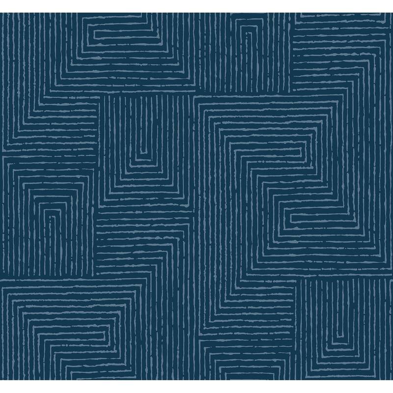Scott Living Mortenson Navy Geometric Wallpaper