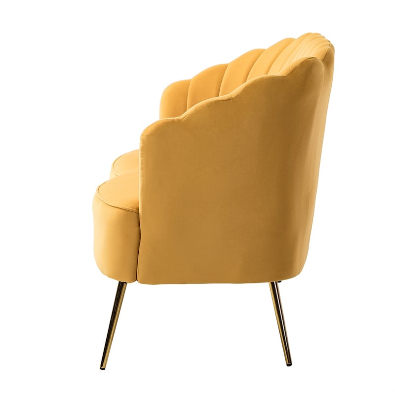 Xabier 52''Loveseat with Flower Shaped Back Design
