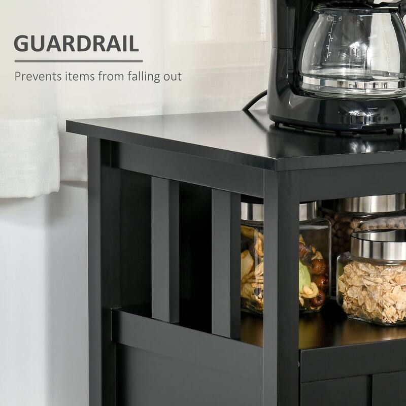 HOMCOM Sideboard Buffet Server Table with 2 Doors, Kitchen Storage Cabinet with Adjustable Shelves for Kitchen and Dining Room