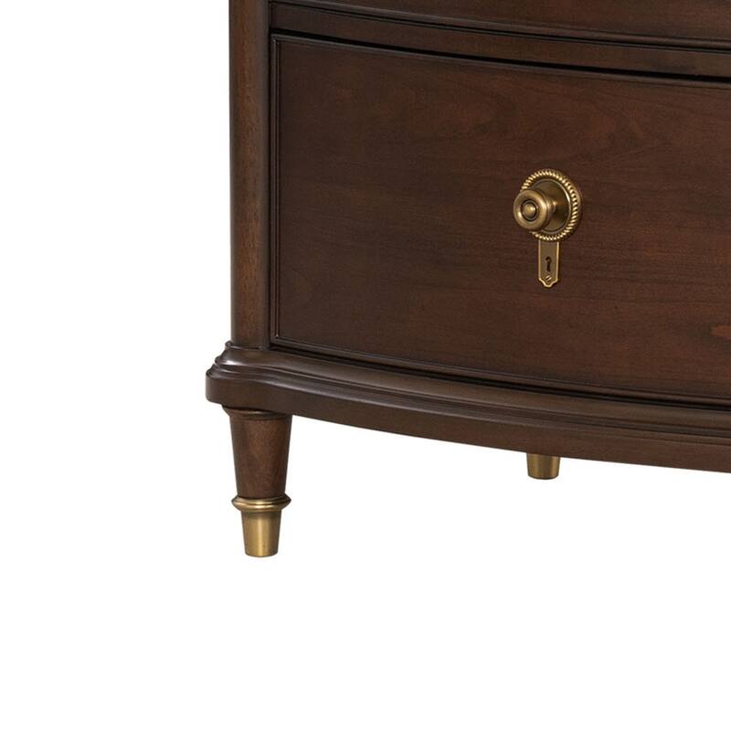 Furniture of America Prylen Modern Dark Cherry 2-Piece Solid Wood Dresser and Mirror Set